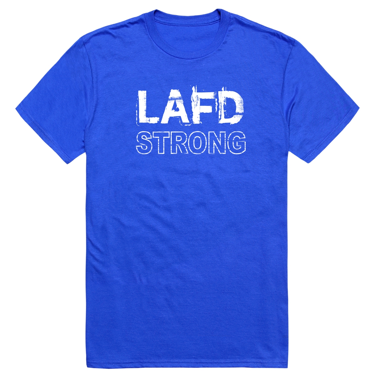 RT1-ST1-RYL-01 Distressed Strong 1 Short Sleeve T-Shirt, Royal Blue - Small