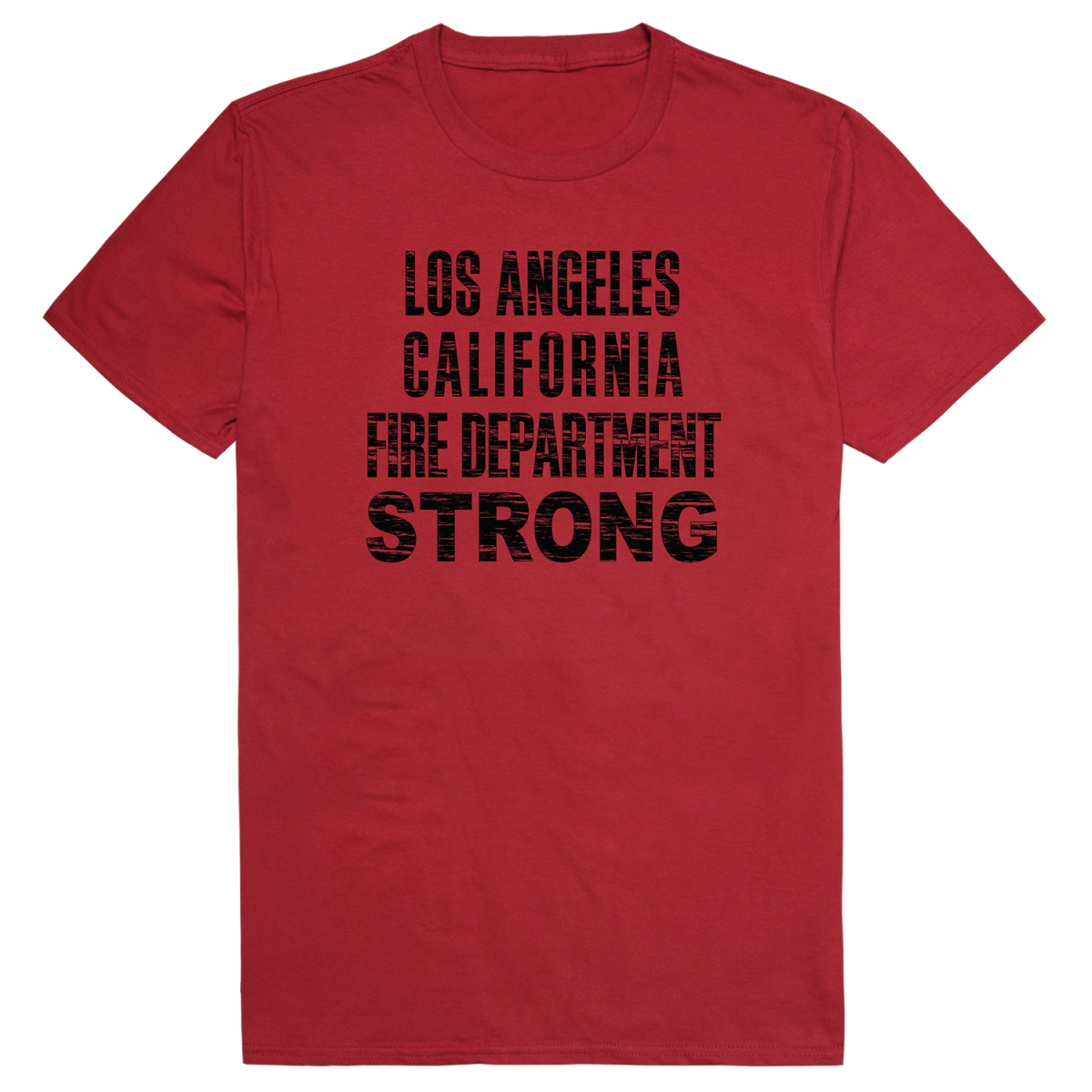 RT1-ST3-CAR-04 Distressed Strong 3 Short Sleeve T-Shirt, Cardinal - Extra Large