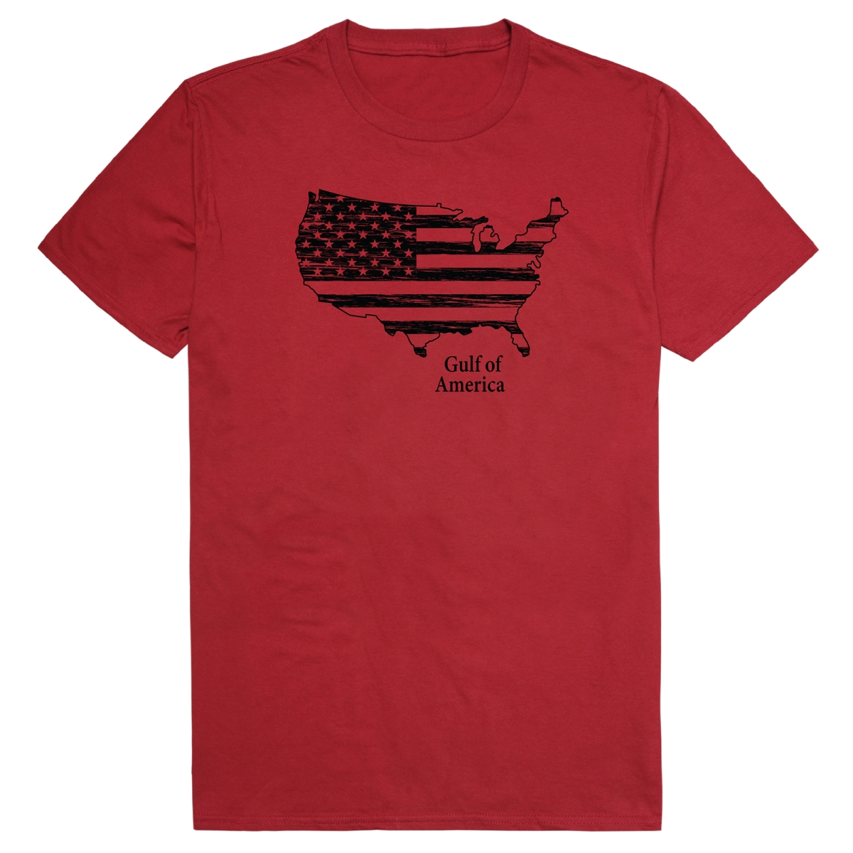 AM3-227-CAR-03 America Basic Gulf Short Sleeve T-Shirt, Cardinal - Large