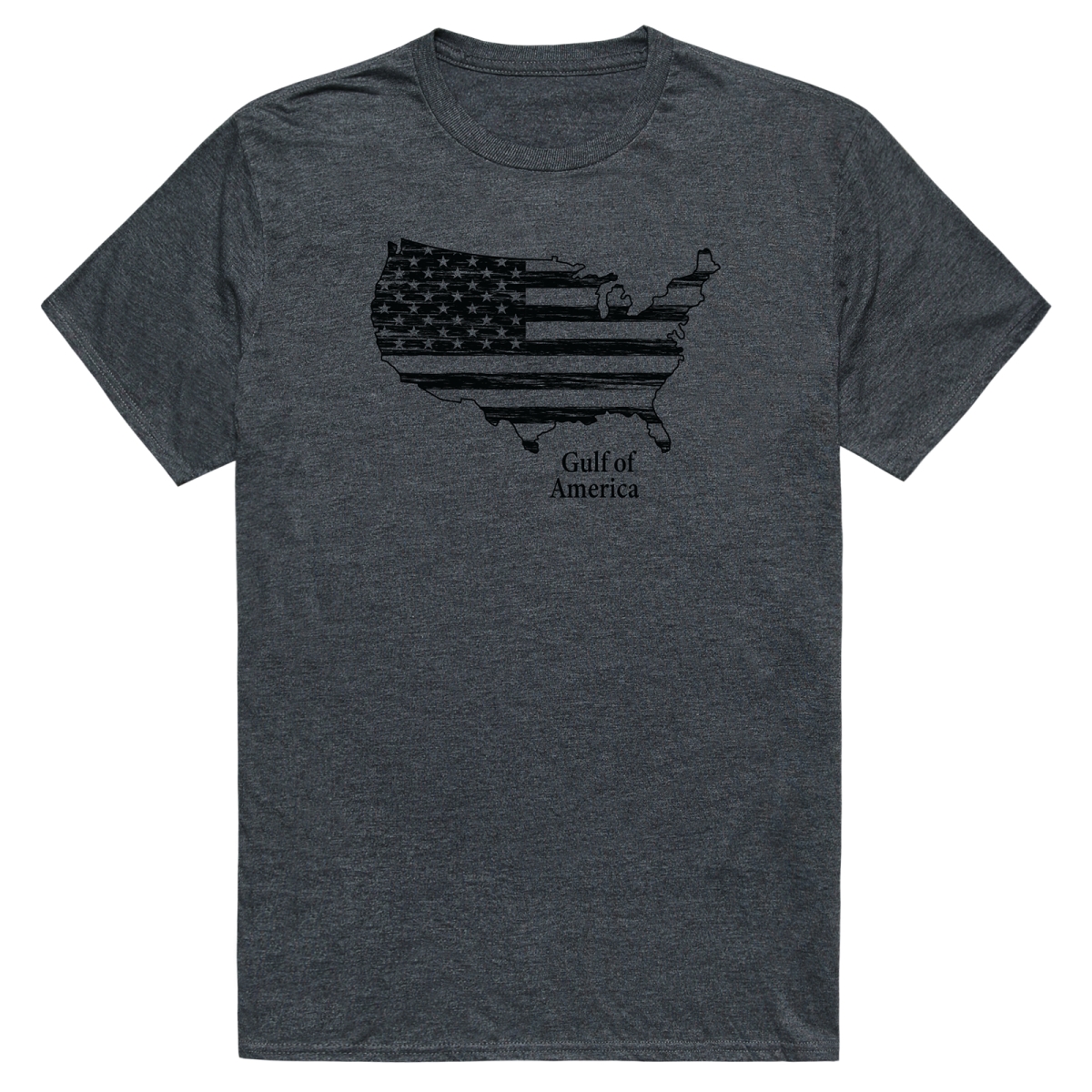 AM3-227-HCH-01 America Basic Gulf Short Sleeve T-Shirt, Heather Charcoal - Small
