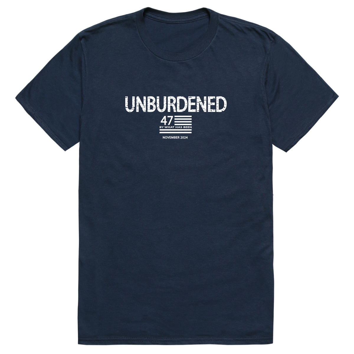 AM1-210-NVY-02 America Unburdened Short Sleeve T-Shirt, Navy - Medium