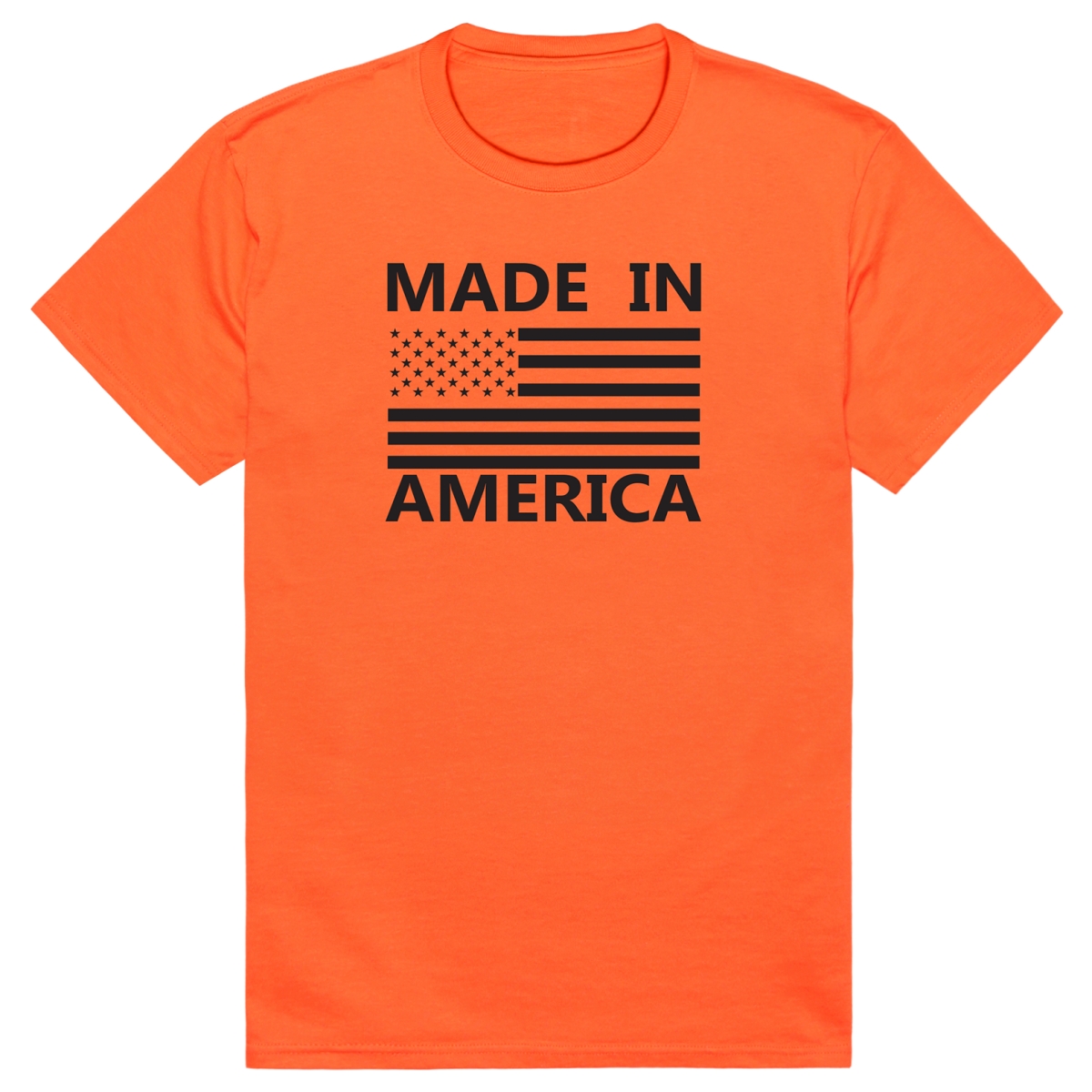 AM3-214-ORN-04 America Basic Made in America Short Sleeve T-Shirt, Orange - Extra Large