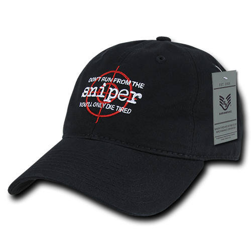 Relaxed Graphic Cap, Do Not Run - Black