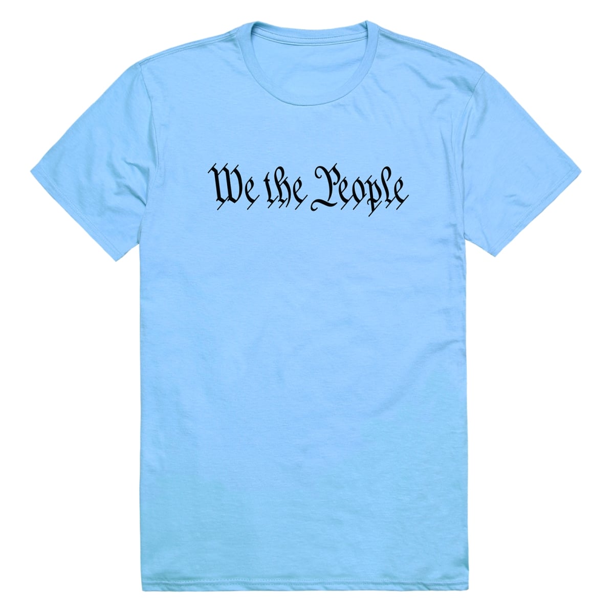 AM3-236-SKY-04 America Basic We the People Short Sleeve T-Shirt, Sky Blue - Extra Large