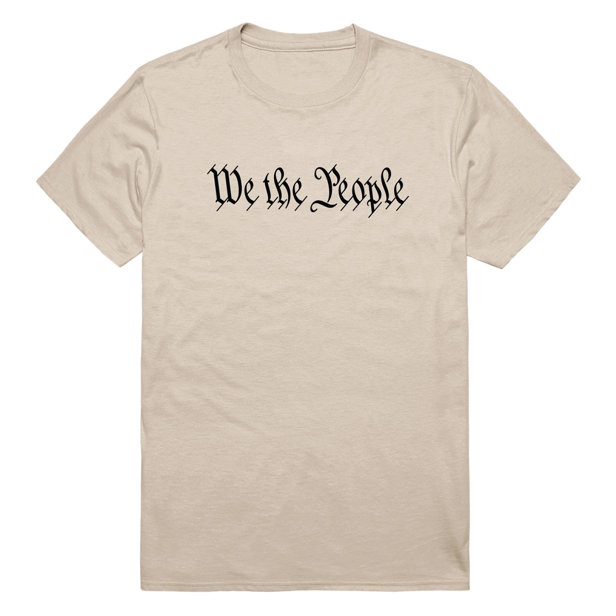 AM3-236-SND-04 America Basic We the People Short Sleeve T-Shirt, Sand - Extra Large