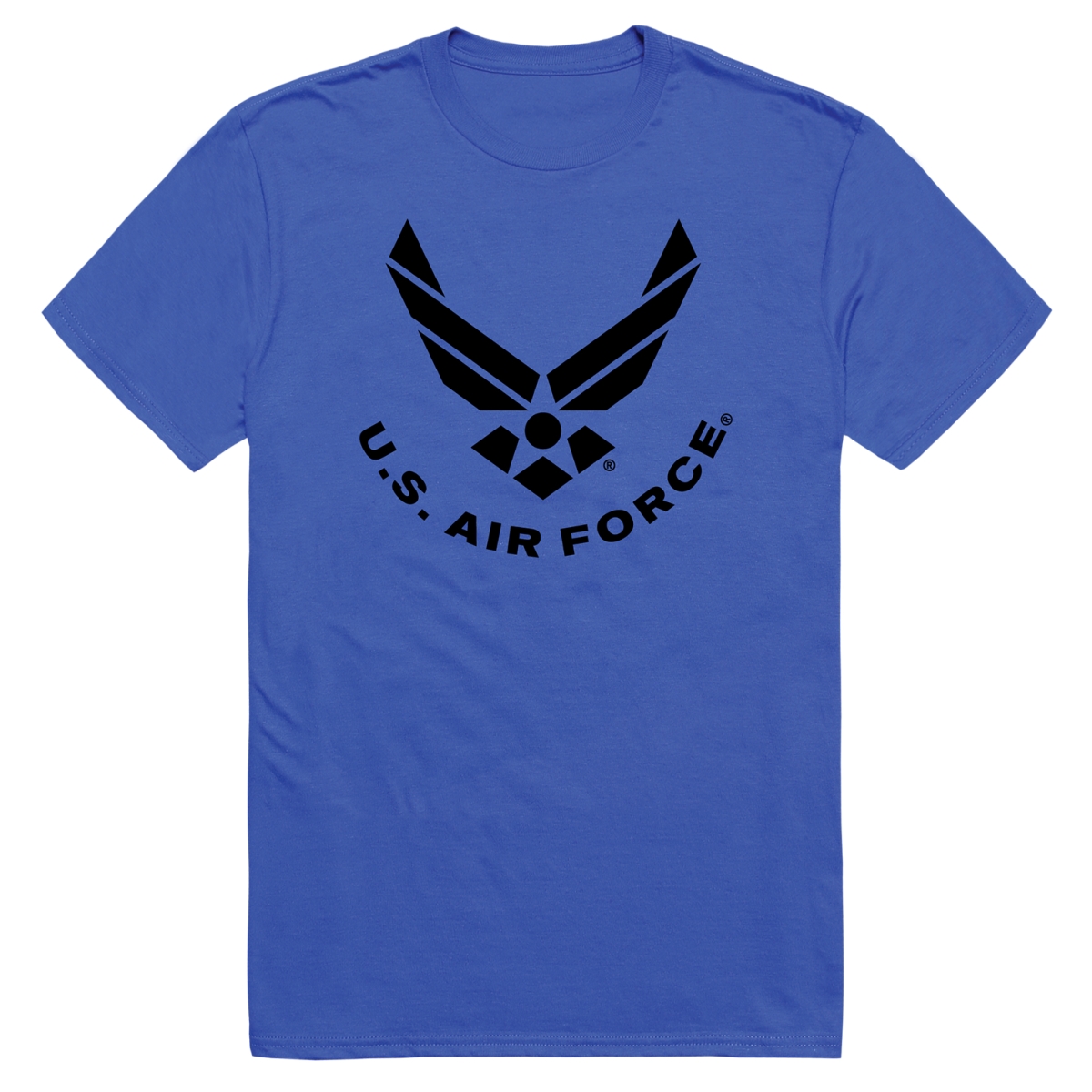 AM5-AF2-RYL-04 Basic Military US Air Force 2 Short Sleeve T-Shirt, Royal Blue - Extra Large