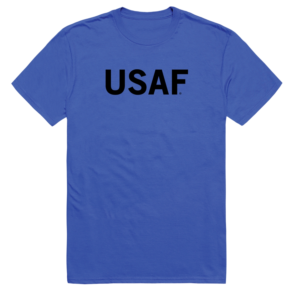 AM5-AF4-RYL-03 Basic Military US Air Force 4 Short Sleeve T-Shirt, Royal Blue - Large