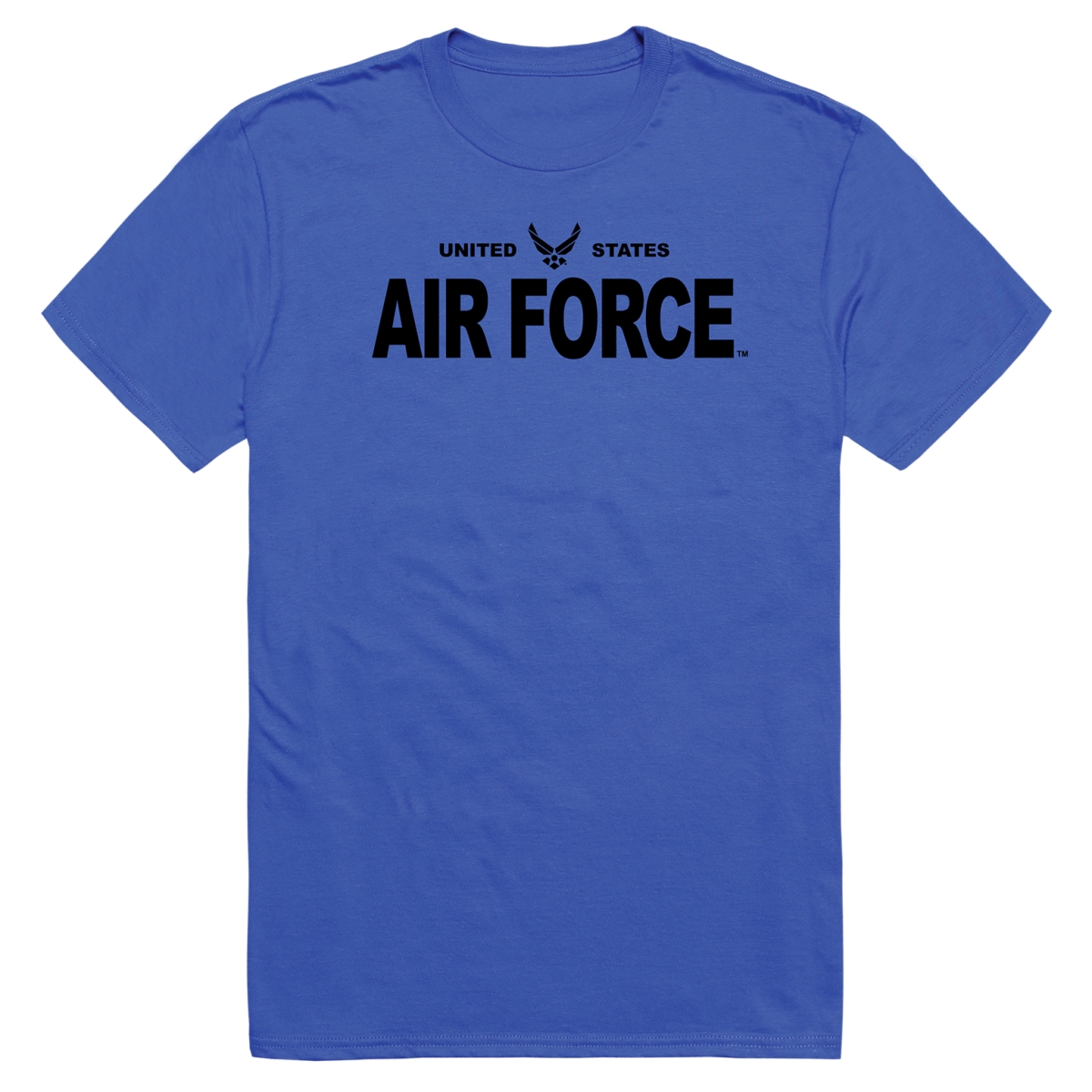 AM5-AF7-RYL-03 Basic Military US Air Force 7 Short Sleeve T-Shirt, Royal Blue - Large