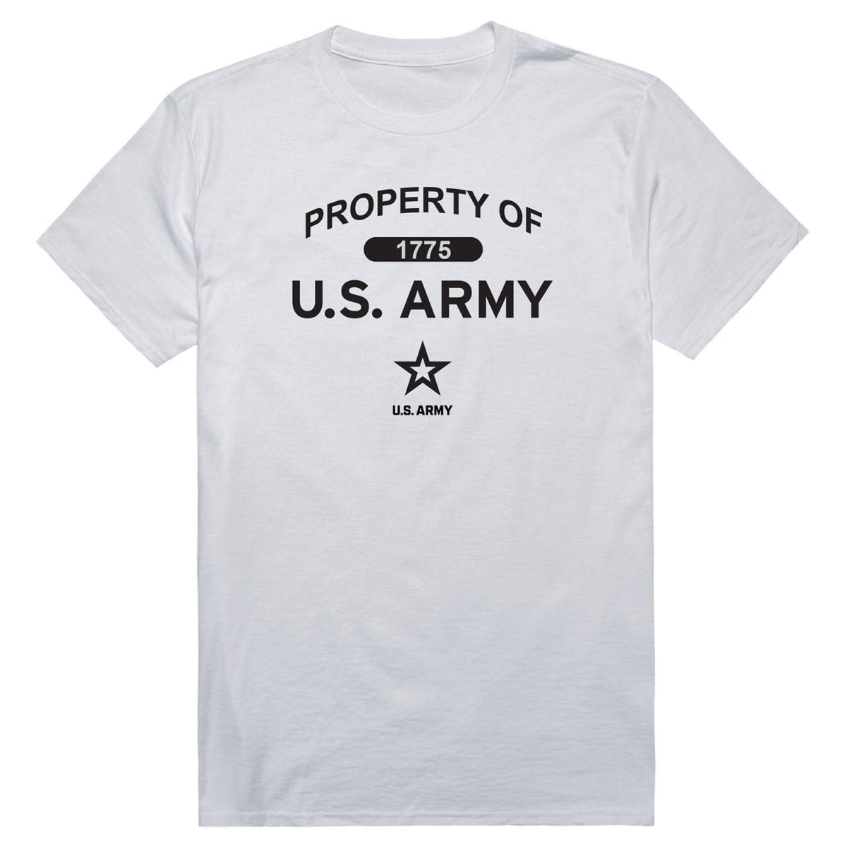 AM5-AR5-WHT-01 Basic Military Army 5 Short Sleeve T-Shirt, White - Small