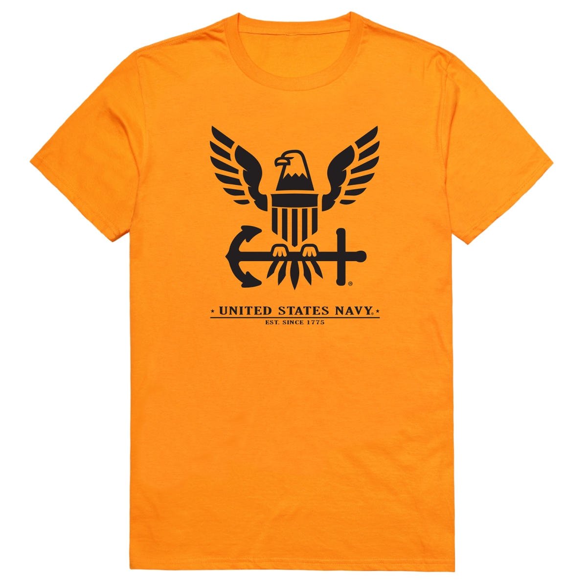 AM5-NA6-GLD-02 Basic Military US Navy 6 Short Sleeve T-Shirt, Gold - Medium