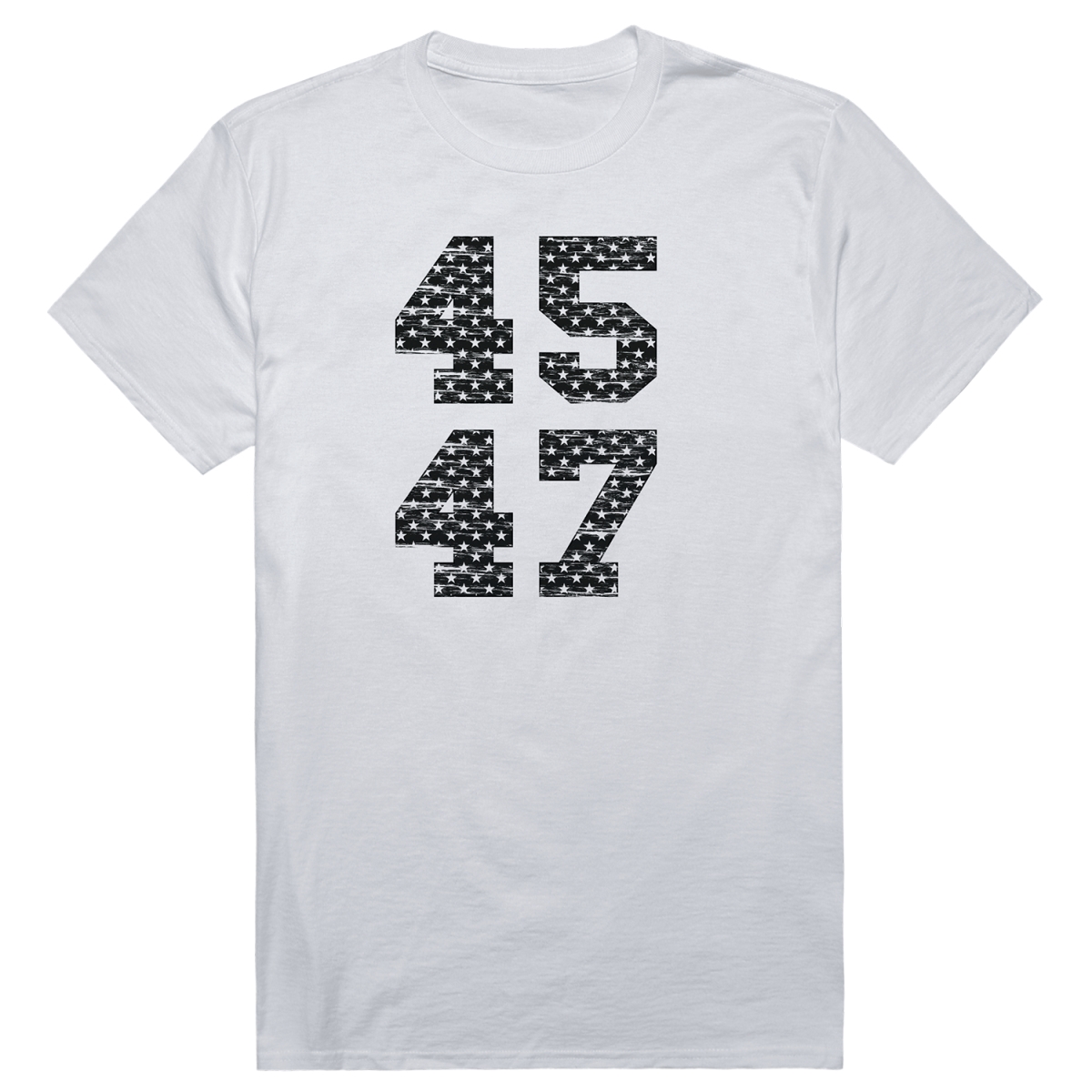 RS9-TR8-WHT-02 Distressed Campaign Trump 8 Short Sleeve T-Shirt, White - Medium
