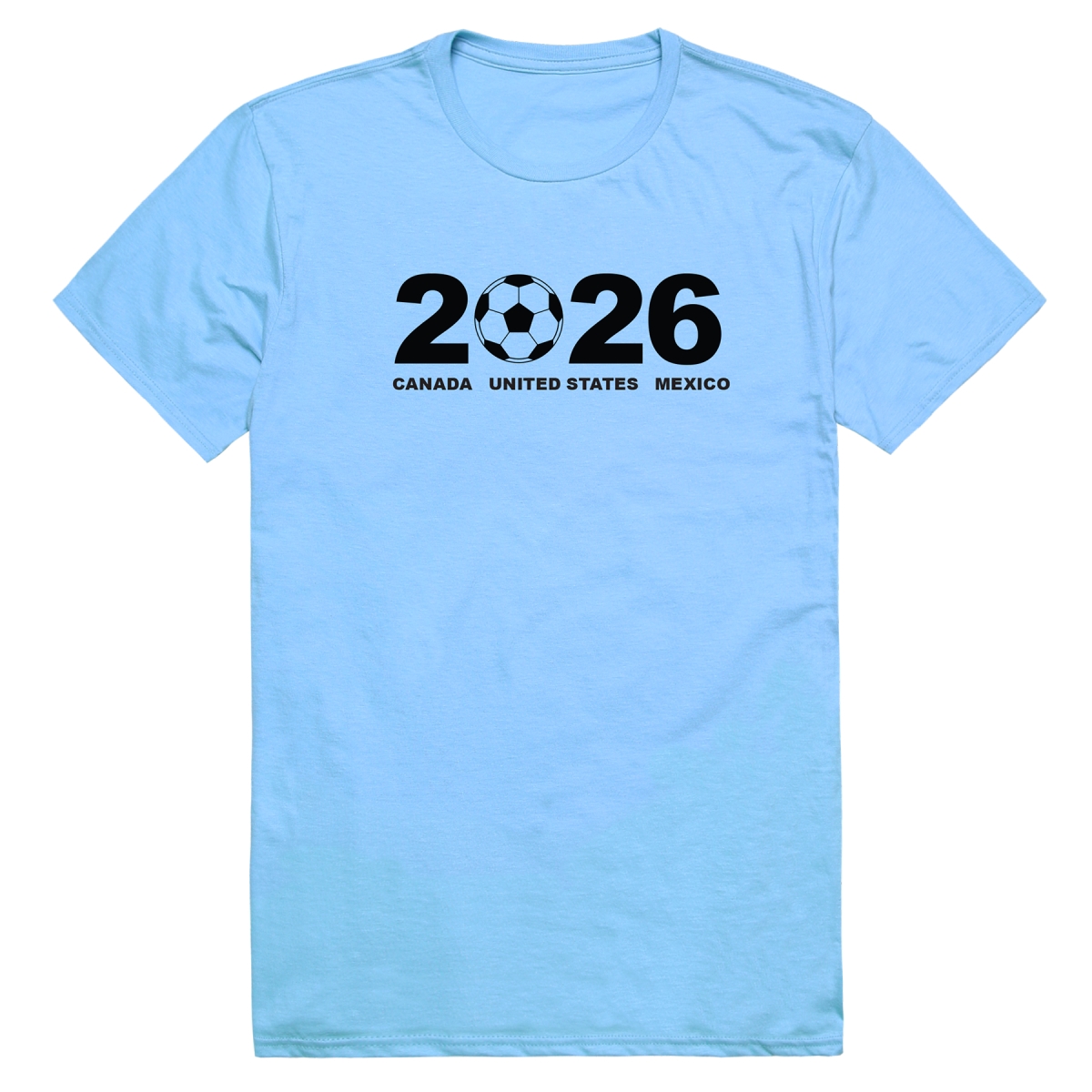 MD1-SB4-SKY-02 Soccer State 2026 Short Sleeve T-Shirt, Sky Blue - Medium