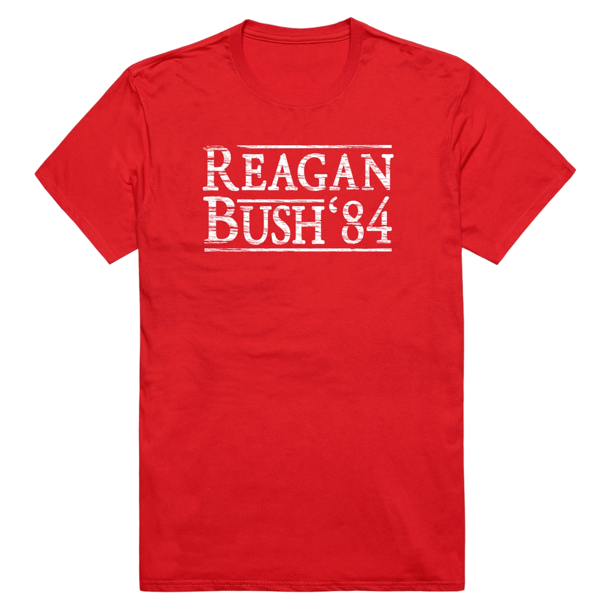 RS9-RE1-RED-02 Distressed Campaign Reagan 1 Short Sleeve T-Shirt, Red - Medium