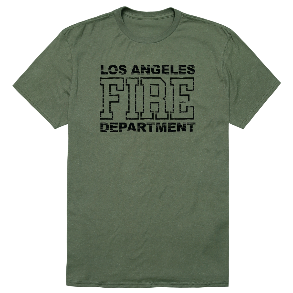 RT1-ST5-OLV-04 Distressed Strong 5 Short Sleeve T-Shirt, Olive - Extra Large