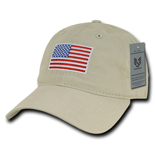Original USA Flag Relaxed Graphic Cap, Stone