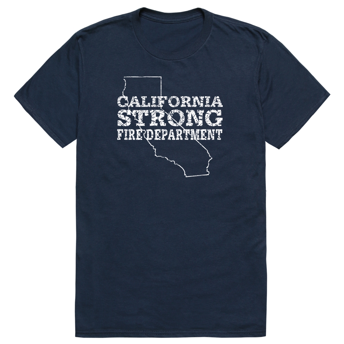RT1-ST4-NVY-04 Distressed Strong 4 Short Sleeve T-Shirt, Navy - Extra Large
