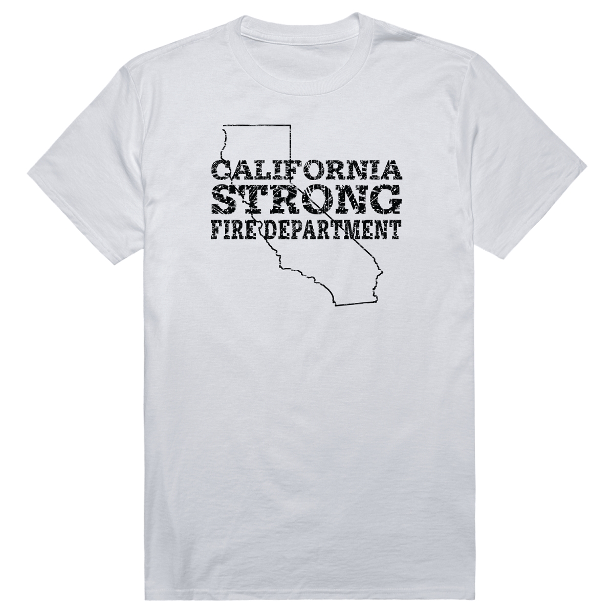RT1-ST4-WHT-02 Distressed Strong 4 Short Sleeve T-Shirt, White - Medium