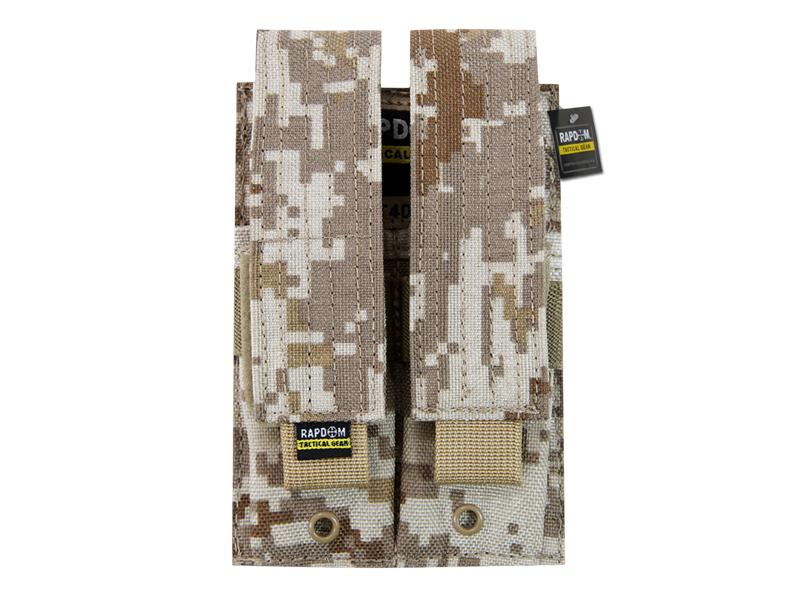 T402-DDG Double Pistol Tactical Mag Pouch, Desert Digital