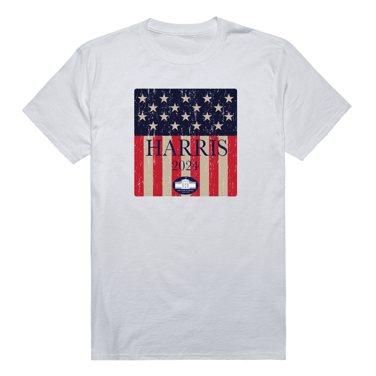 TS9-H10-WHT-01 Campaign Harris 10 Short Sleeve T-Shirt, White - Small