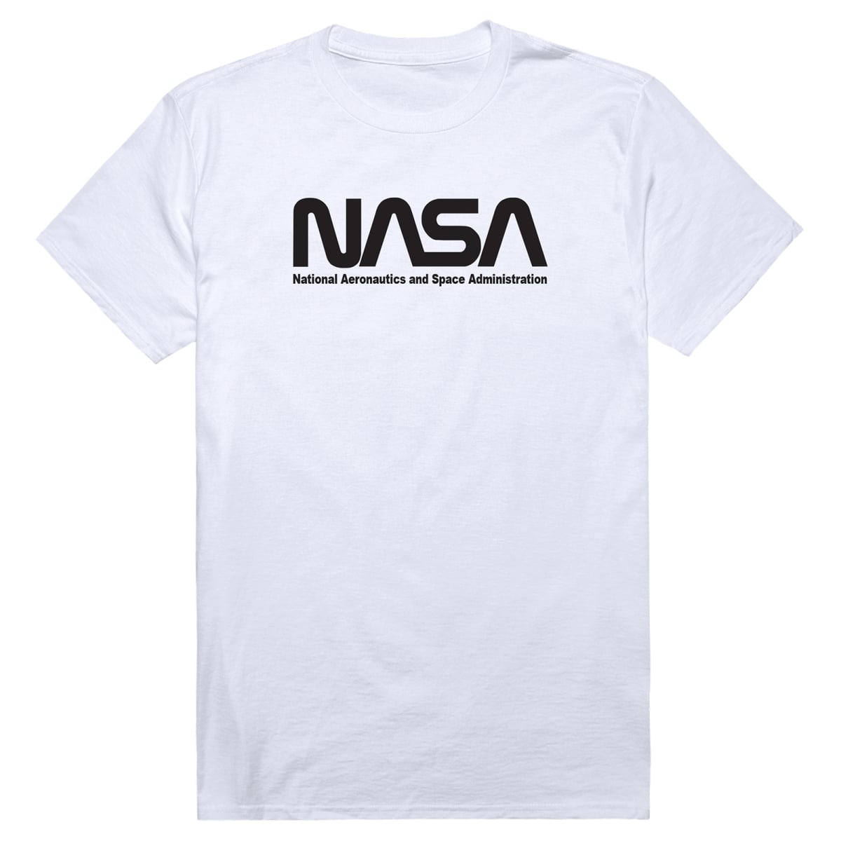 AM5-NS2-WHT-01 Basic Military NASA 2 Short Sleeve T-Shirt, White - Small