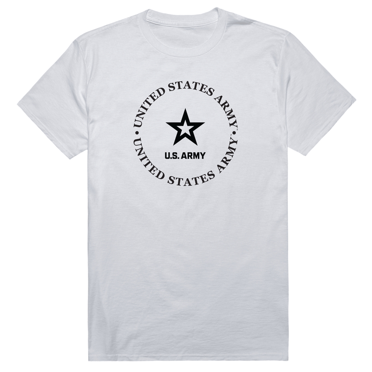 AM5-AR4-WHT-03 Basic Military Army 4 Short Sleeve T-Shirt, White - Large