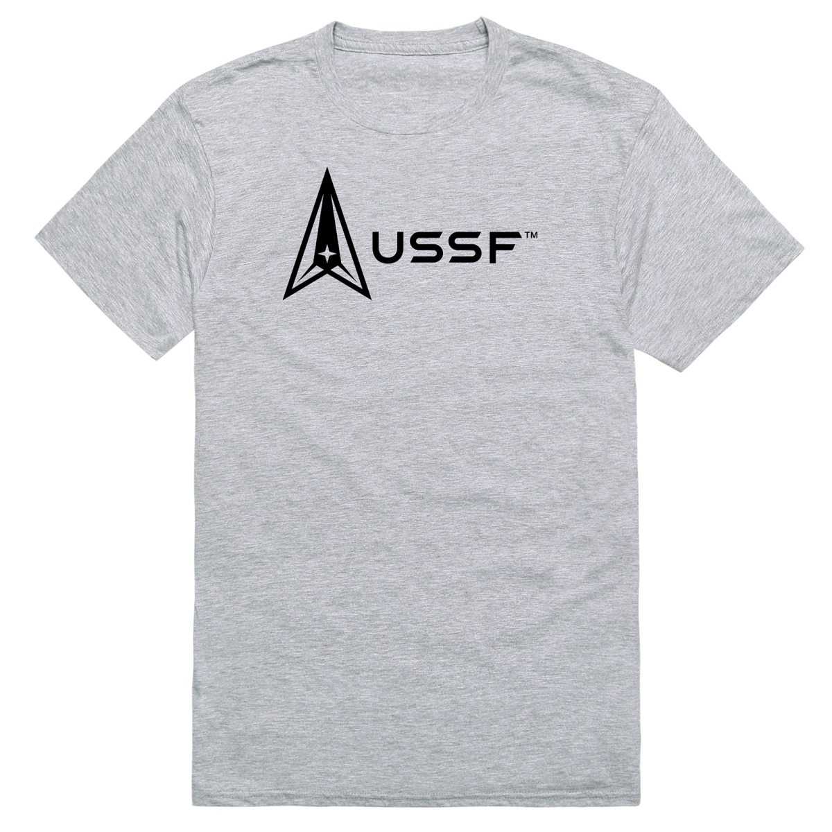 AM5-SF2-HGY-04 Basic Military US Space Force 2 Short Sleeve T-Shirt, Heather Gray - Extra Large