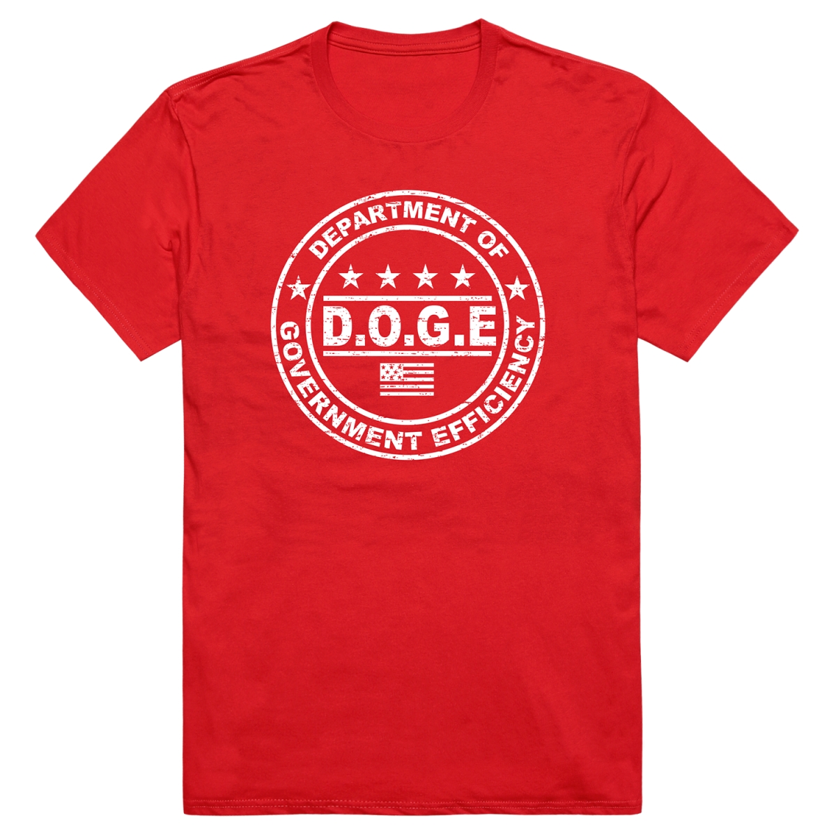 AM1-203-RED-02 America D.O.G.E 1 Short Sleeve T-Shirt, Red - Medium