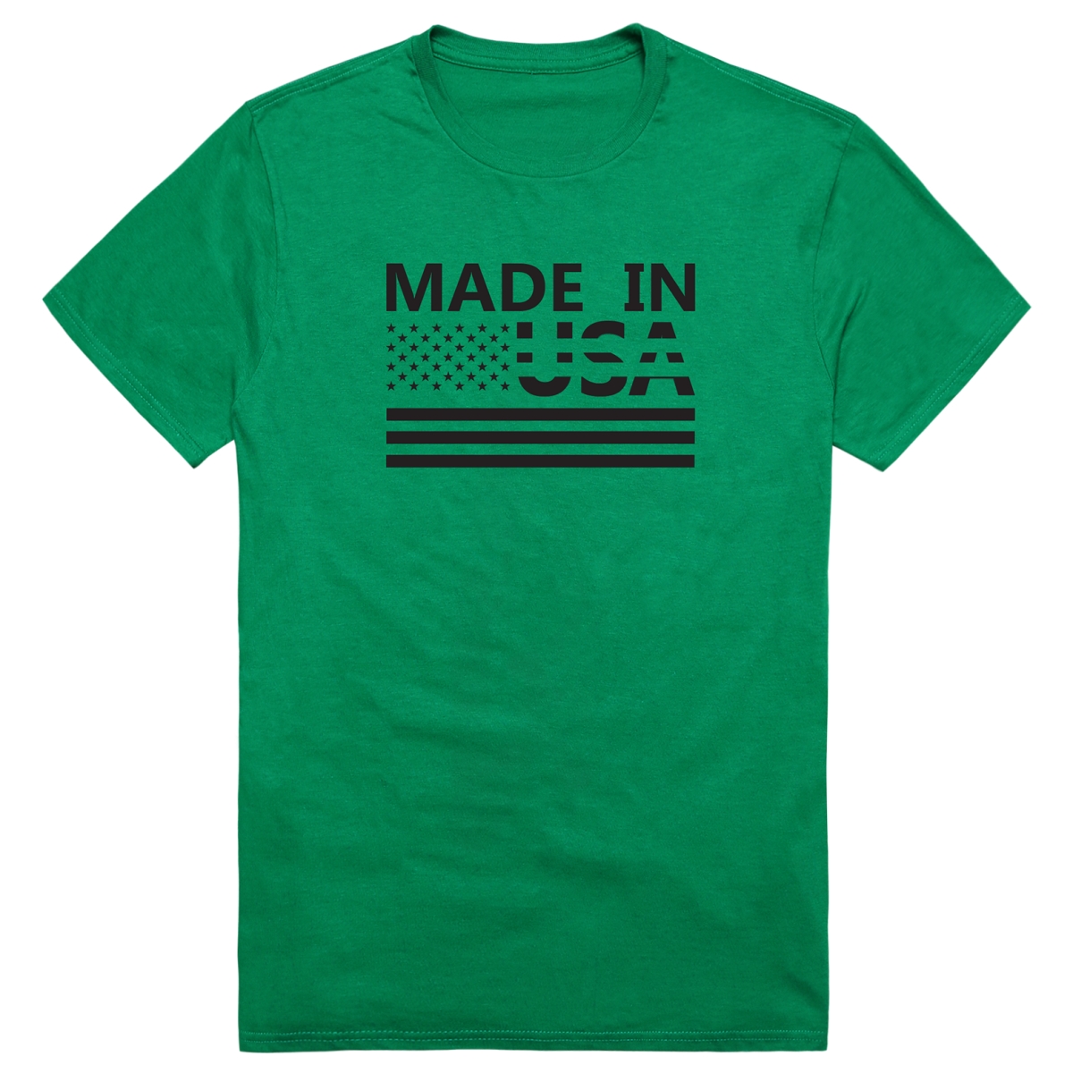 AM3-215-KEL-01 America Basic Made in USA Short Sleeve T-Shirt, Kelly - Small