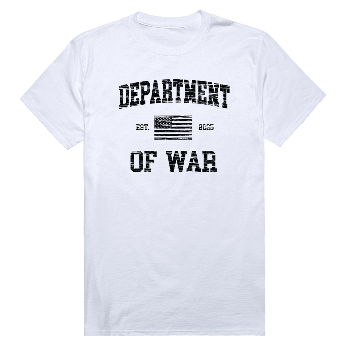 AM1-231-WHT-04 America Department of War 1 Short Sleeve T-Shirt, White - Extra Large