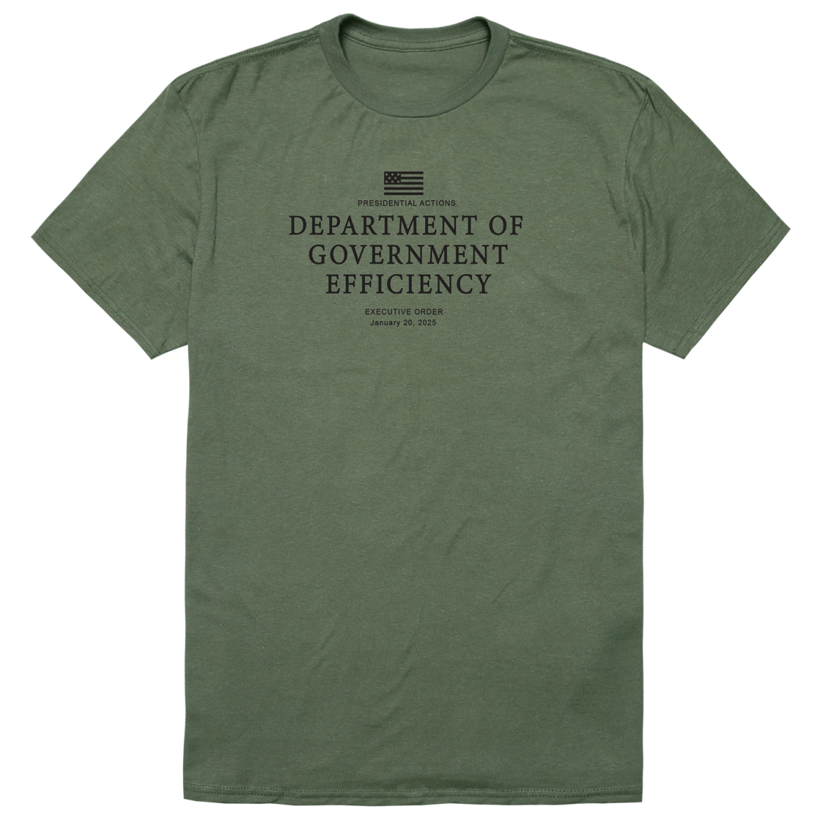 AM1-206-OLV-02 America D.O.G.E 2 Short Sleeve T-Shirt, Olive - Medium