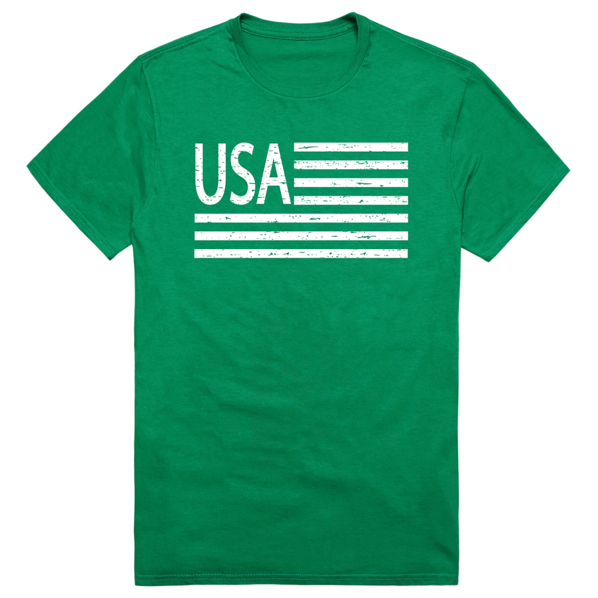 AM1-209-KEL-04 America Flag USA Short Sleeve T-Shirt, Kelly - Extra Large