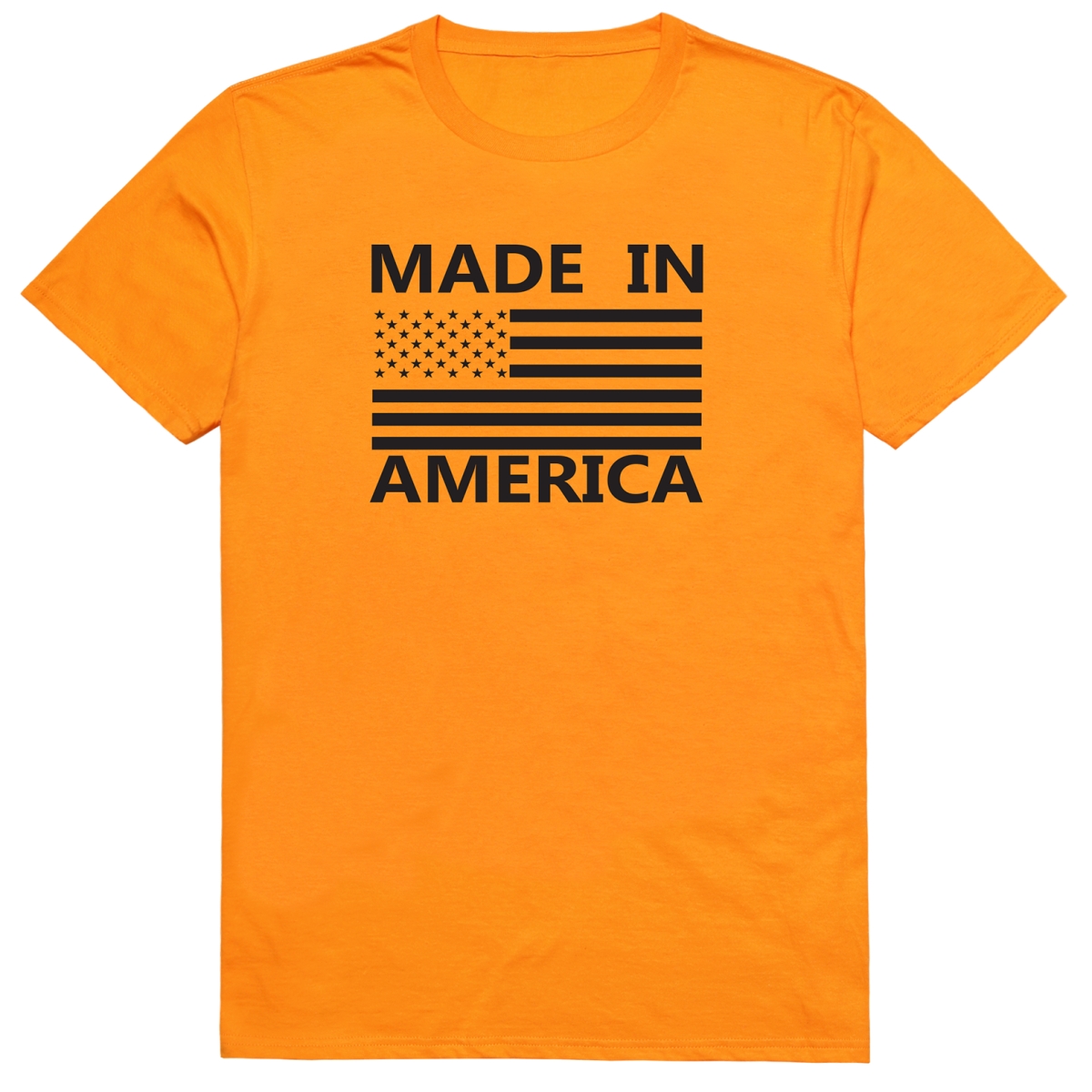 AM3-214-GLD-04 America Basic Made in America Short Sleeve T-Shirt, Gold - Extra Large