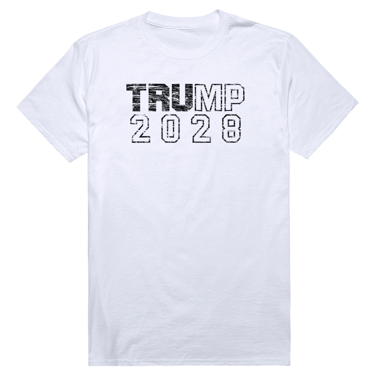 AM2-TRU-WH2-04 Campaign Trump Short Sleeve T-Shirt, White - Extra Large