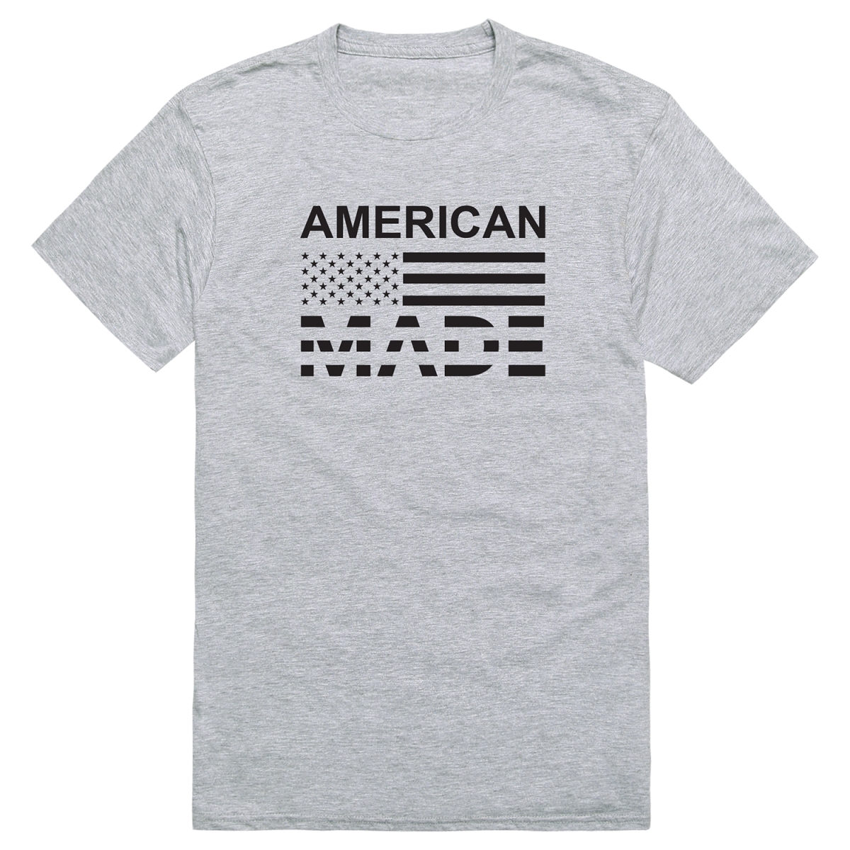 AM3-213-HGY-04 America Basic American Made Short Sleeve T-Shirt, Heather Gray - Extra Large