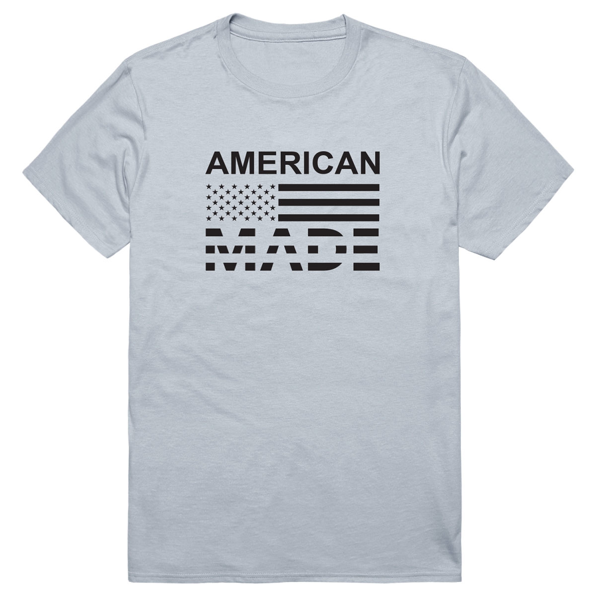 AM3-213-SIL-01 America Basic American Made Short Sleeve T-Shirt, Silver - Small