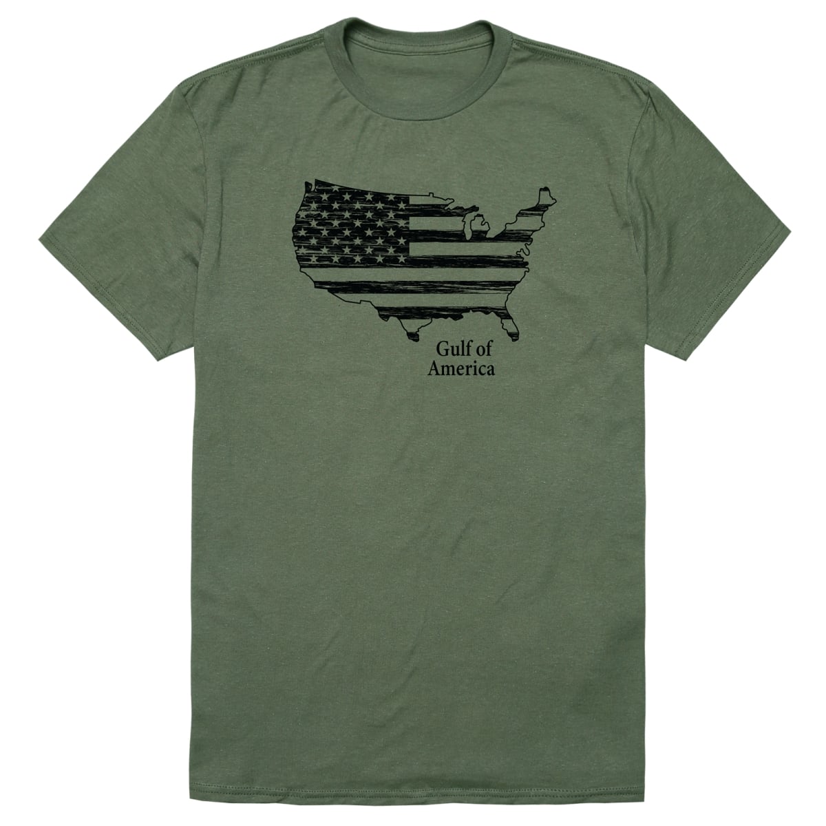 AM3-227-OLV-01 America Basic Gulf Short Sleeve T-Shirt, Olive - Small