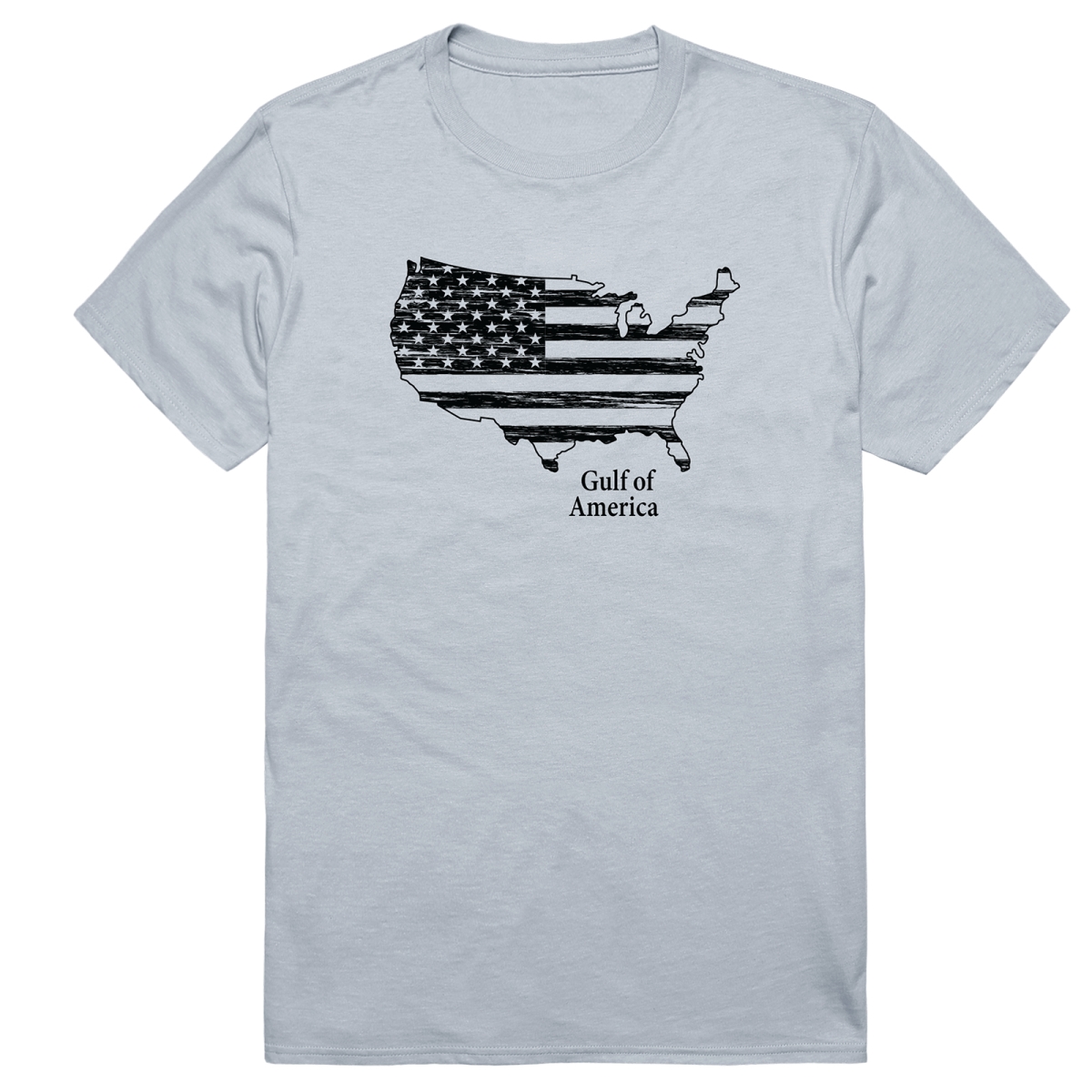 AM3-227-SIL-04 America Basic Gulf Short Sleeve T-Shirt, Silver - Extra Large