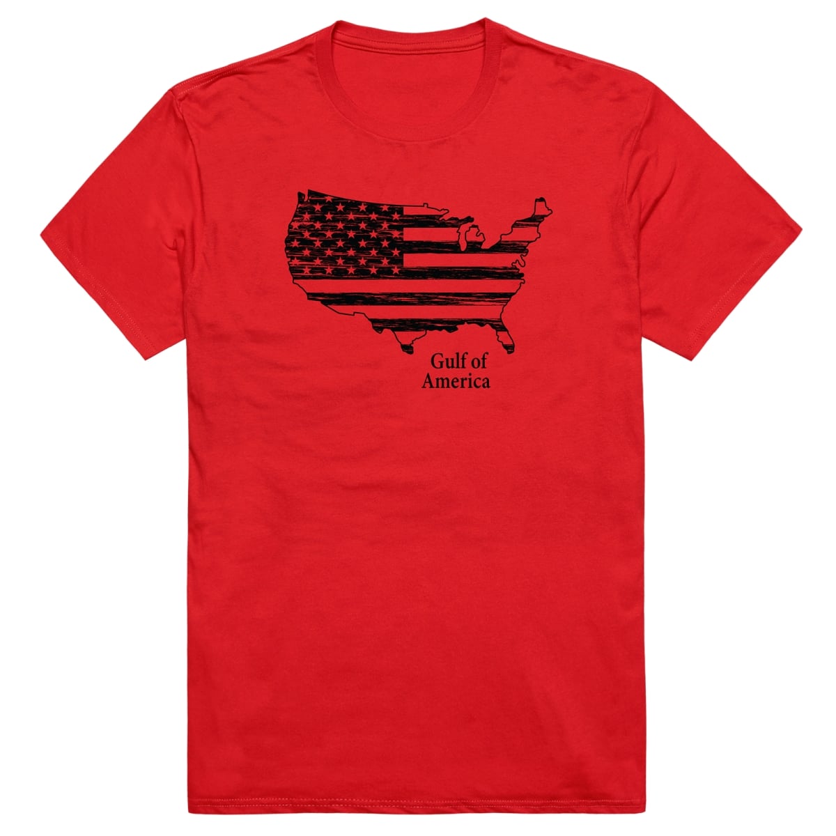 AM3-227-RED-02 America Basic Gulf Short Sleeve T-Shirt, Red - Medium