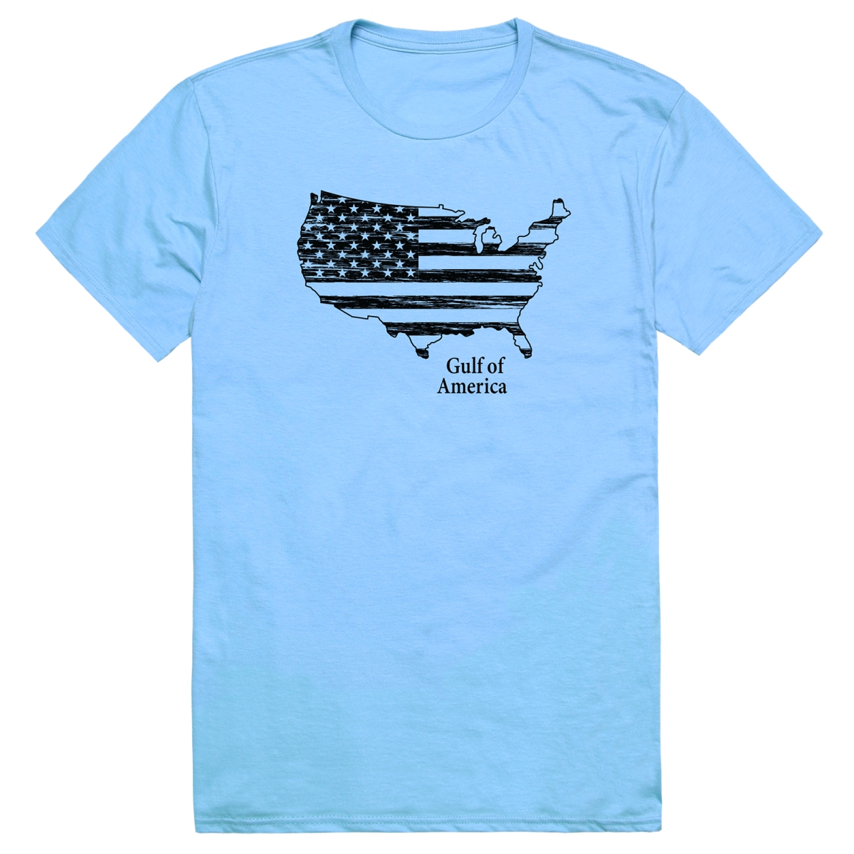 AM3-227-SKY-02 America Basic Gulf Short Sleeve T-Shirt, Sky Blue - Medium