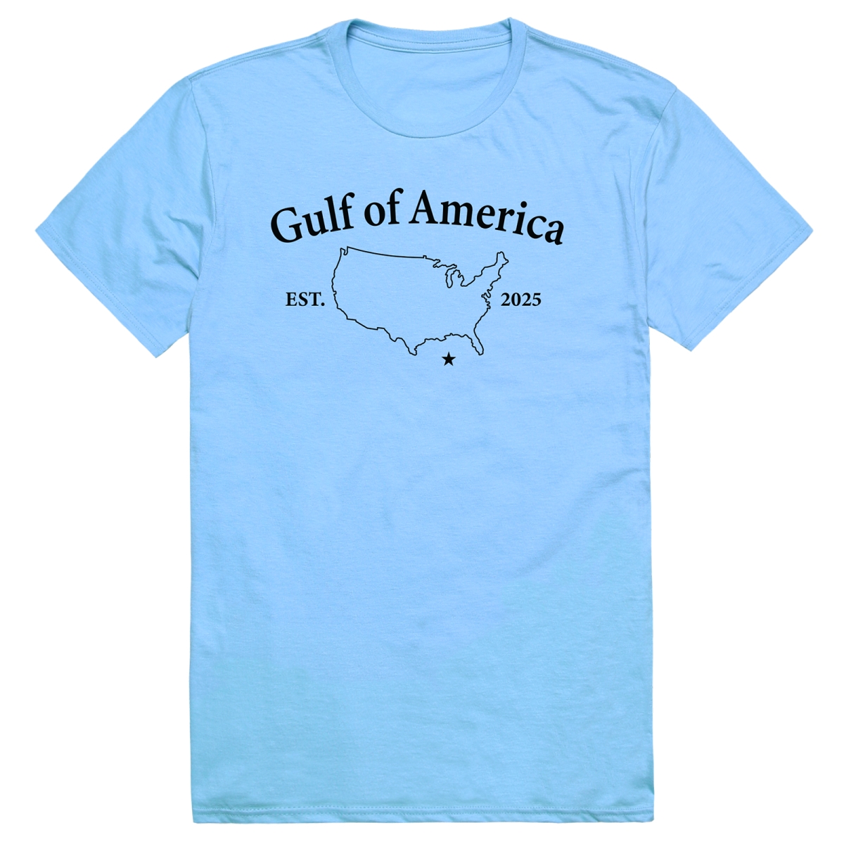 AM3-228-SKY-02 Basic Gulf of America Short Sleeve T-Shirt, Sky Blue - Medium