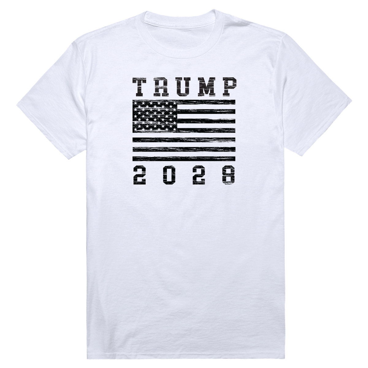 AM2-TRU-WHT-02 Campaign Trump Short Sleeve T-Shirt, White - Medium