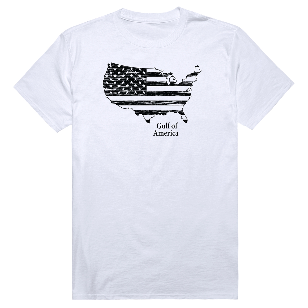 AM3-227-WHT-02 America Basic Gulf Short Sleeve T-Shirt, White - Medium