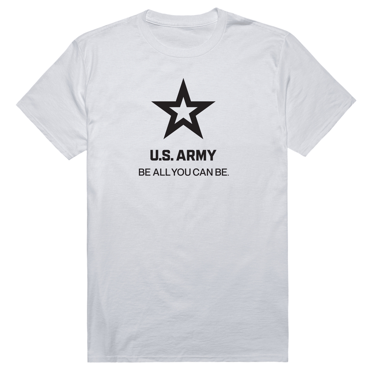 AM5-AR3-WHT-03 Basic Military Army 3 Short Sleeve T-Shirt, White - Large