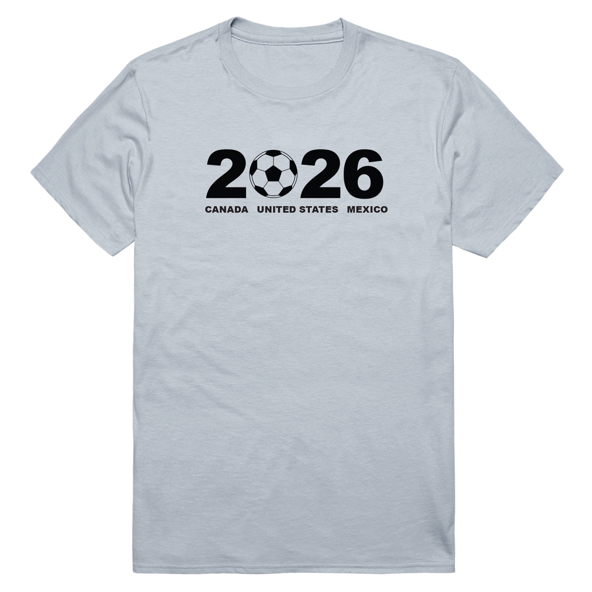MD1-SB4-SIL-03 Soccer State 2026 Short Sleeve T-Shirt, Silver - Large