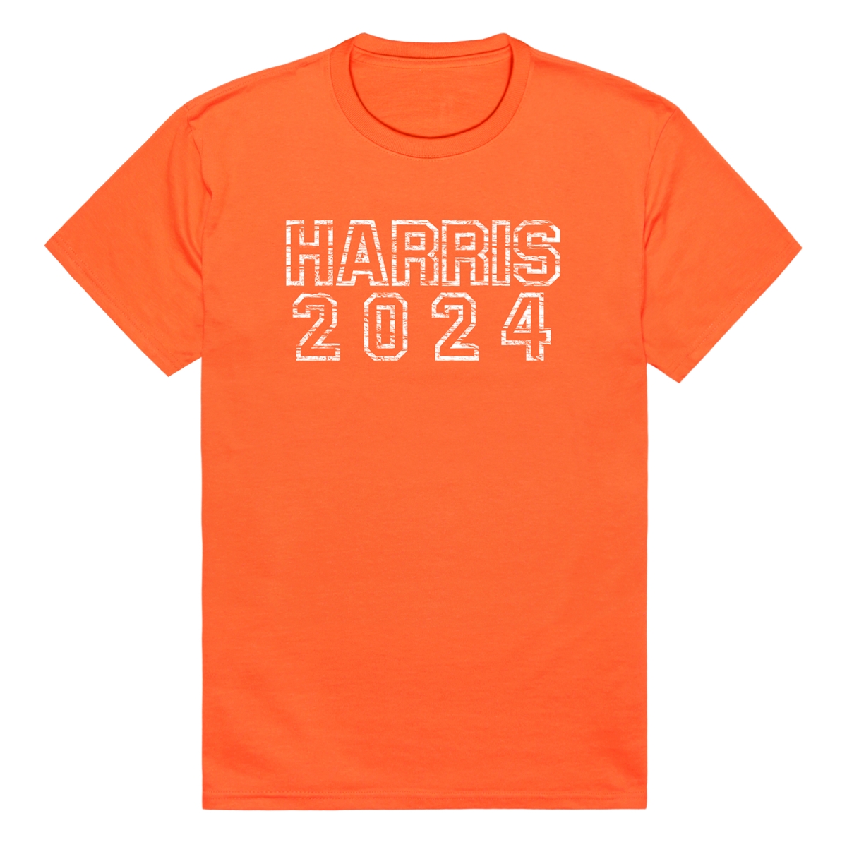 RS9-HAR-OR2-03 Distressed Campaign Harris Short Sleeve T-Shirt, Orange - Large