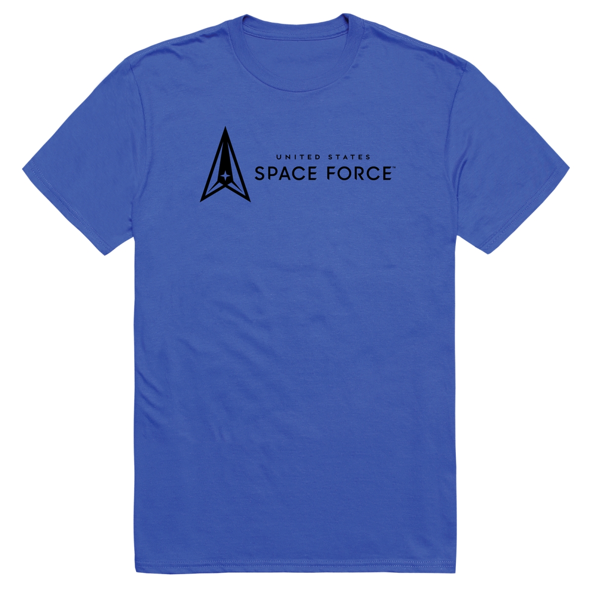 AM5-SF4-RYL-01 Basic Military US Space Force 4 Short Sleeve T-Shirt, Royal Blue - Small