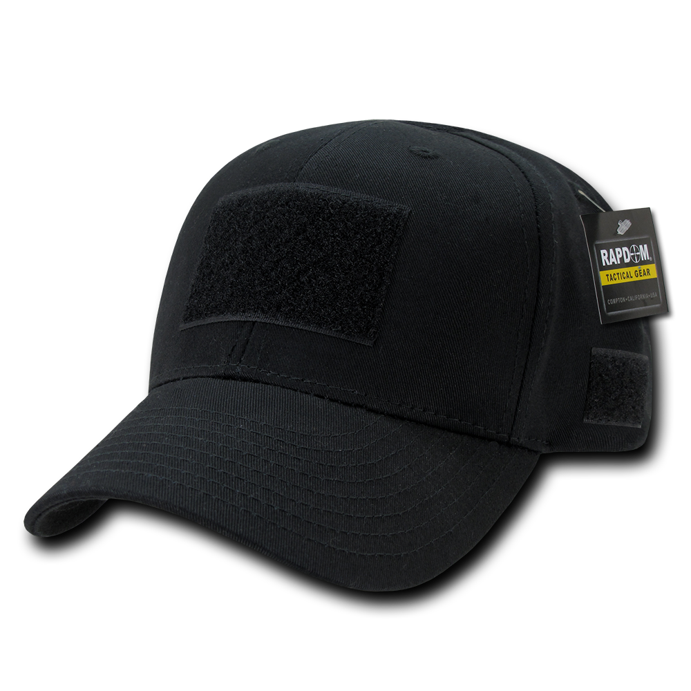 Low Crown Structured Tactical Cap - Black