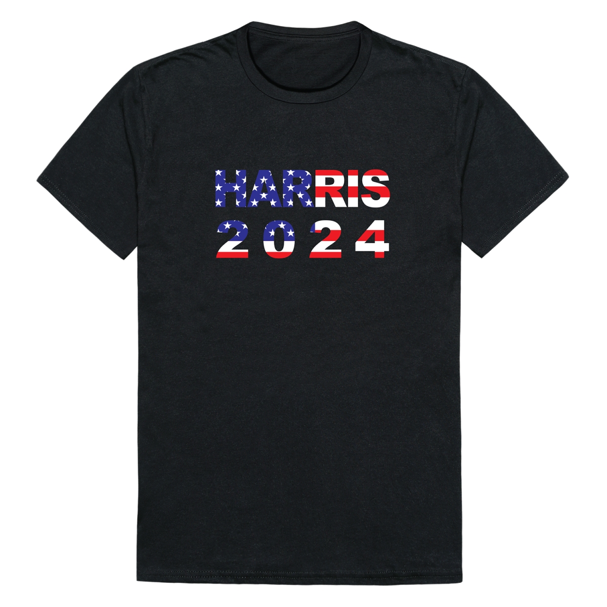 TS9-H07-BLK-04 Campaign Harris 07 Short Sleeve T-Shirt, Black - Extra Large