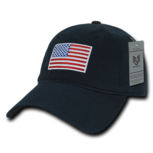 Relaxed Graphic Cap - Original USA Flag, Navy