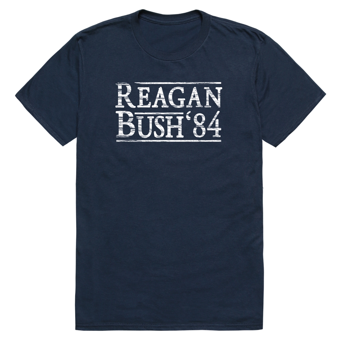 RS9-RE1-NVY-04 Distressed Campaign Reagan 1 Short Sleeve T-Shirt, Navy - Extra Large
